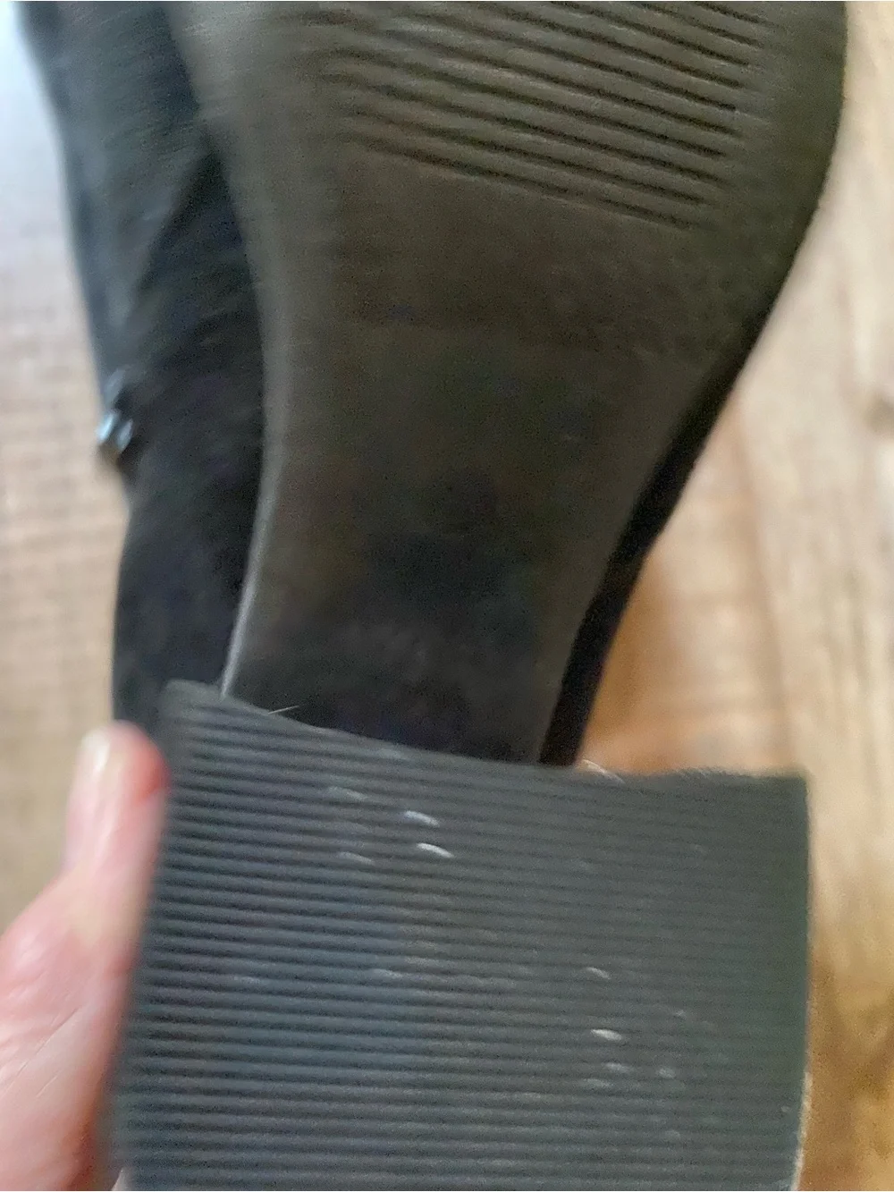 Pierre Dumas Black Over-The-Knee Block Heel Boots with Tie Detail